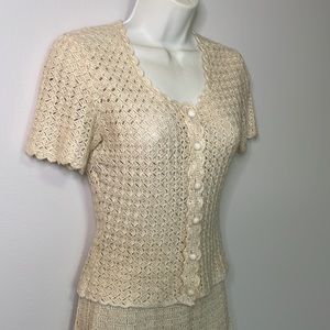 Vintage two piece knit dress Sz XS